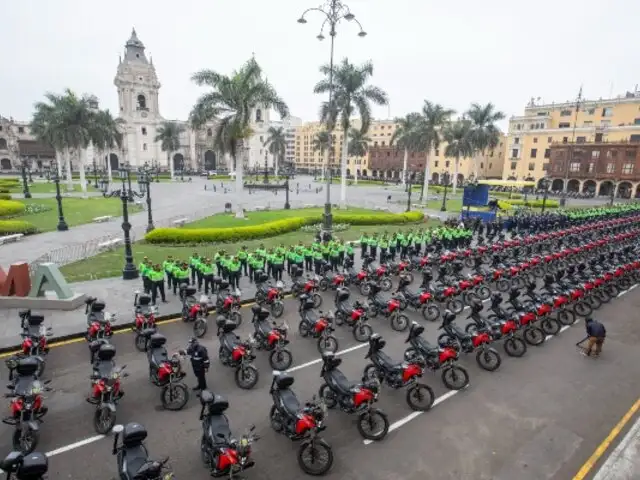Municipalidad de Lima entregó 400 motos a la Policía Nacional para luchar contra la delincuencia