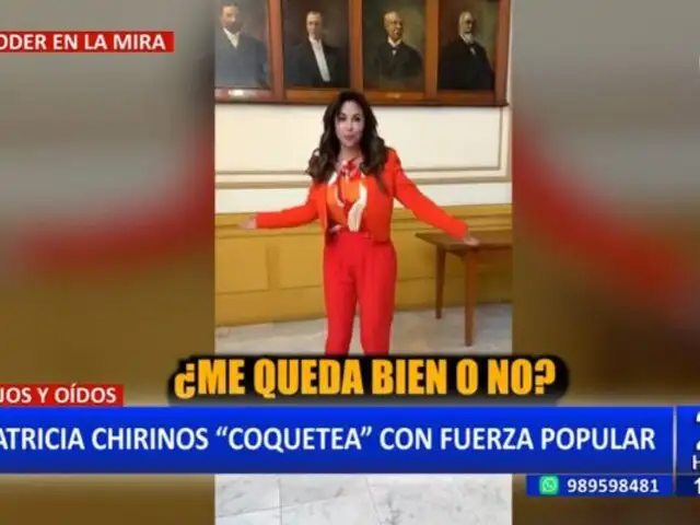¿Patricia Chirinos "coquetea" con Fuerza Popular?: "Hoy me vestí de naranja"