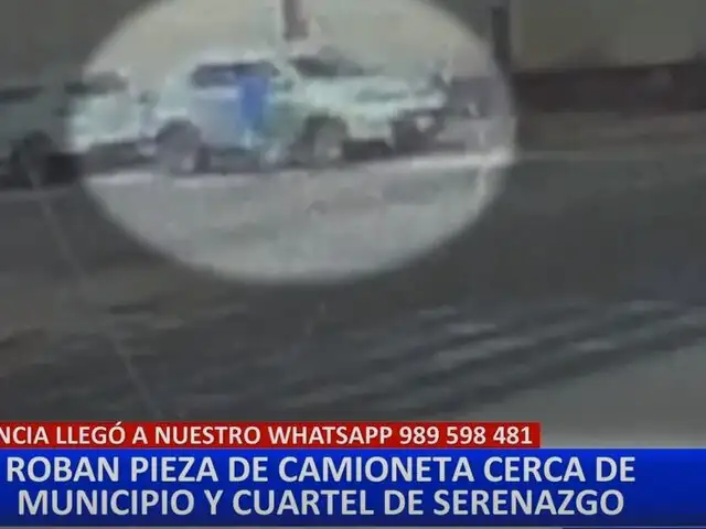 Callao: roban piezas de camioneta cerca del municipio y cuartel de Serenazgo
