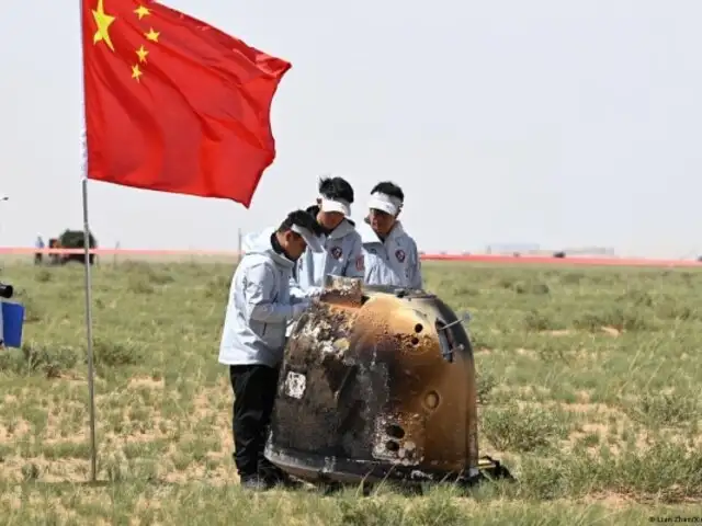 ¡Histórico! Muestras de la cara oculta de la Luna llegan a la Tierra en cápsula china