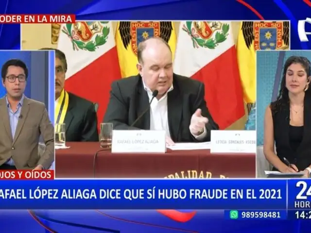 Rafael López Aliaga insiste en denunciar supuesto fraude electoral en Elecciones 2021