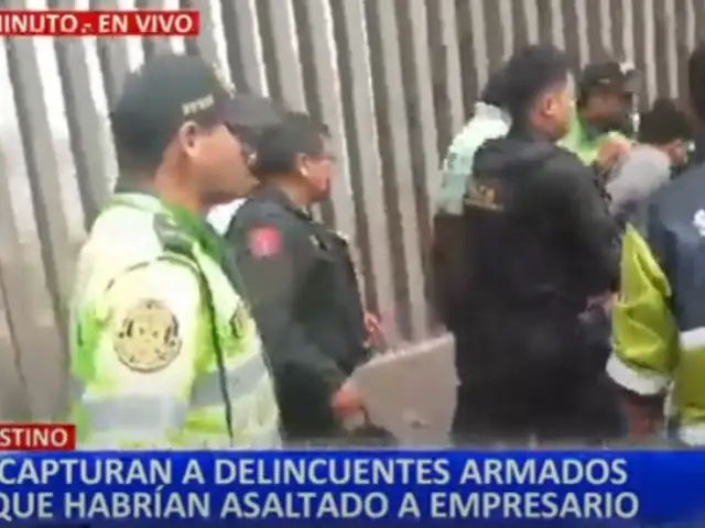 Policía captura a delincuentes tras persecución en El Agustino