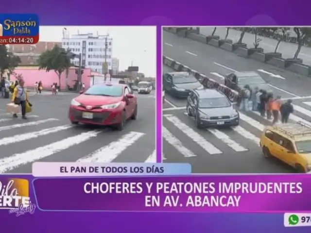El vía crucis en la avenida Abancay: Conductores y peatones imprudentes