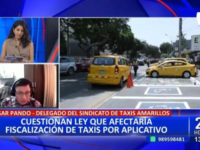 Sindicato de Taxis Amarillos: "Ley 842 es un peligro inimaginable"