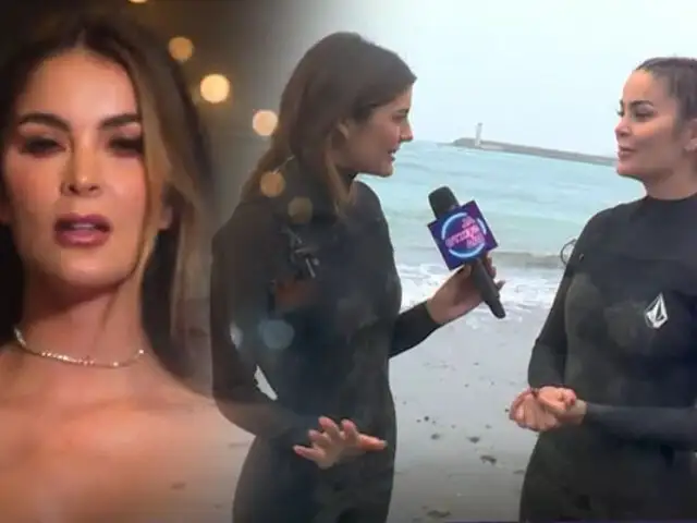 Laura Spoya acepta peculiar reto de la nueva Miss Perú: Correr olas en la Costa Verde