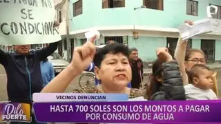 Callao: vecinos denuncian que pagan cuantiosas sumas de dinero en sus recibos de agua