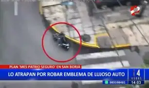 San Borja: Capturan a delincuente que robó emblema de lujoso auto