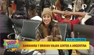 Samahara Lobatón y Bryan Torres juntos en el aeropuerto: ¿Reconciliación a la vista?