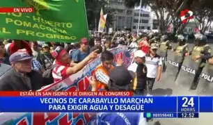 San Isidro: vecinos de Carabayllo protestan exigiendo el servicio de agua potable