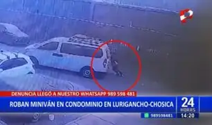 Lurigancho-Chosica: Delincuentes roban miniván en condominio