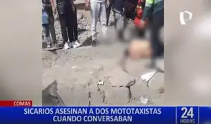 Asesinan a dos mototaxistas cuando conversaban en las calles de Comas