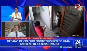 Decano de Colegio Odontológico de Lima revela que también fue extorsionado