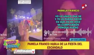 Pamela Franco no se hace responsable por los actos de otras personas: "me mantendré al margen"