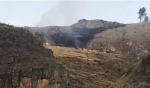 Solo hay daños materiales: incendio forestal afectó escuela del distrito de Palca en Huancavelica