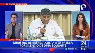 Ministro de Energía y Minas responsabiliza a la prensa por silencio de Dina Boluarte