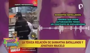 Captan a Samantha Batallanos junto a Jonathan Maicelo en San Isidro