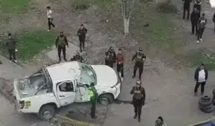 Persecución policial termina en violento choque: se desata balacera para atrapar a ladrón de camioneta