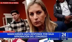 Maricarmen Alva sobre baja aprobación del Congreso: "Yo estoy tranquila con mi trabajo"