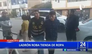 Huancayo: Capturan a delincuente que robó prendas y calzado en tienda de ropa