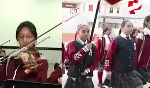 ¡Talento chalaco! Colegios del Callao se preparan para desfile por Fiestas Patrias y sorprenden con sinfónica de niños