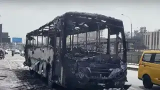 SMP: corto circuito habría provocado incendio en bus de transporte público