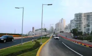 Se inició cierre parcial de la Costa Verde por construcción de moderno puente de cristal