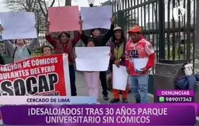 Municipio de Lima desaloja a cómicos ambulantes de parque universitario