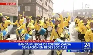 Tocan desde reggaetón hasta merengue: Banda de colegio causa sensación en redes sociales