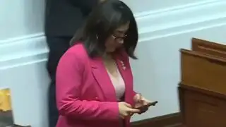 ¿Distracción o accidente? Kelly Portalatino cae en el Congreso mientras caminaba mirando su celular