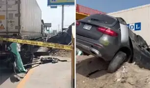 Excesiva velocidad: choque entre auto y camión deja un muerto y dos heridos en la Panamericana Sur