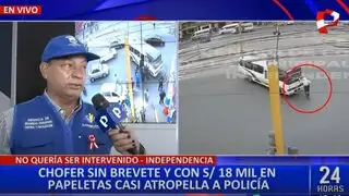 Independencia: detienen a conductor sin licencia tras intentar atropellar a Policía de transito