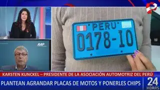 Asociación Automotriz del Perú pide incrementar tamaño de placas de motocicletas