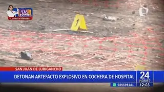 ¡El colmo! Delincuentes lanzan explosivo a cochera de hospital en San Juan de Lurigancho