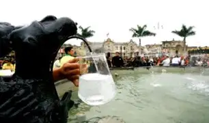 Más de 200 litros de pisco brotarán de la pileta de la Plaza de Armas de Lima