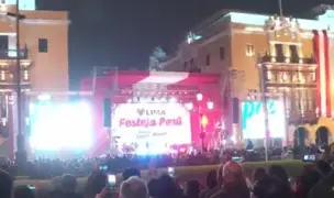 Centro de Lima: gran serenata en vísperas de Fiestas Patrias en la Plaza Mayor