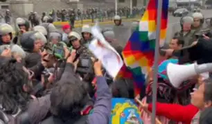 Protestas contra Dina Boluarte: reportan enfrentamientos entre manifestantes y PNP frente a Palacio de Justicia