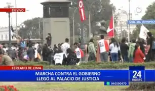 Cercado de Lima: manifestantes llegaron a los exteriores del palacio de Justicia