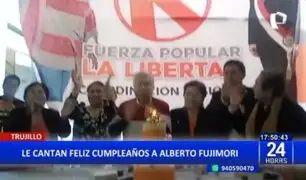 Con torta y mariachis: Celebran cumpleaños de Alberto Fujimori en Trujillo