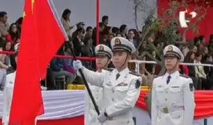 Sorprendieron al público: Delegación de China participa por primera vez en la Parada Militar