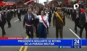 Avenida Brasil: Presidenta Boluarte se retira del desfile militar