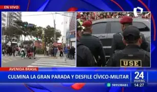 Tras culminar la Gran Parada Militar: ¿A qué hora se restablecerá el tránsito en la av. Brasil?