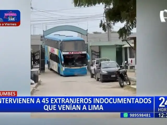 Tumbes: intervienen a 44 extranjeros indocumentados en ruta a Lima