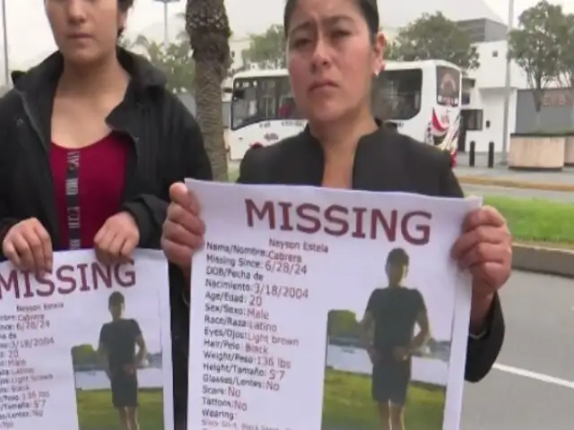 Familia de joven desaparecido en Estados Unidos llega a Lima para pedir apoyo a Cancillería