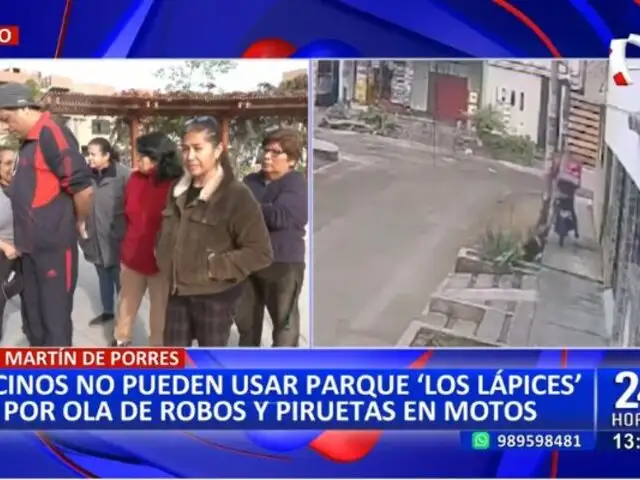 Delincuencia impera en SMP: Denuncian que falsos deliverys asaltan a vecinos del parque Los Lápices