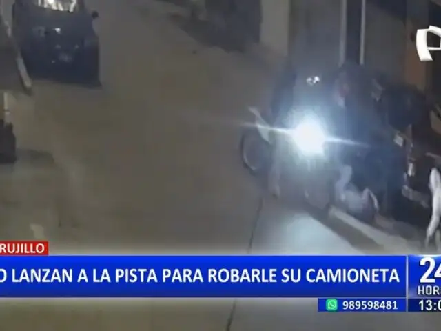 Delincuentes asaltan violentamente a empresario y le roban camioneta en Trujillo
