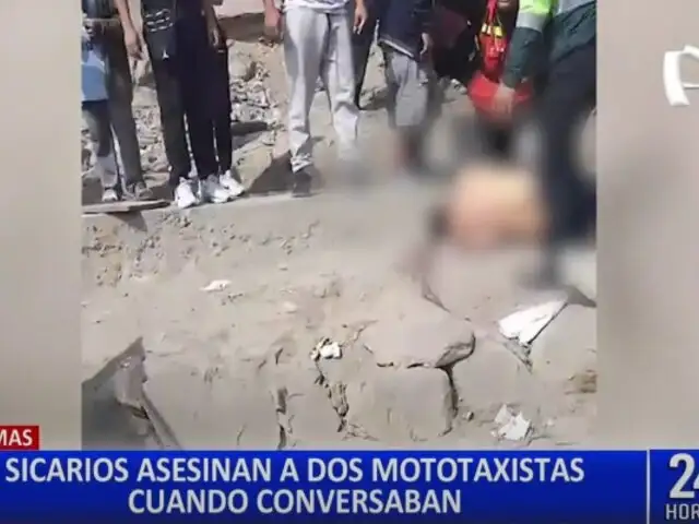 Asesinan a dos mototaxistas cuando conversaban en las calles de Comas