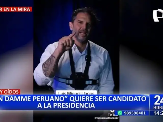 Luis Miguel Llanos anuncia su candidatura a la Presidencia: "En 6 meses acabo con la delincuencia"