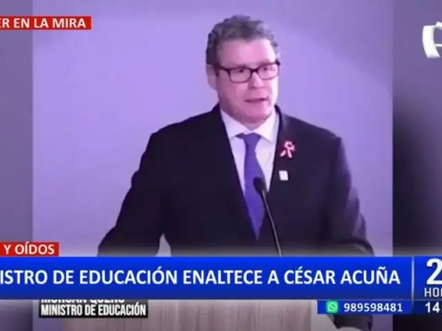 Ministro de Educación elogia a César Acuña: "Maestro, guía de otras vocaciones"