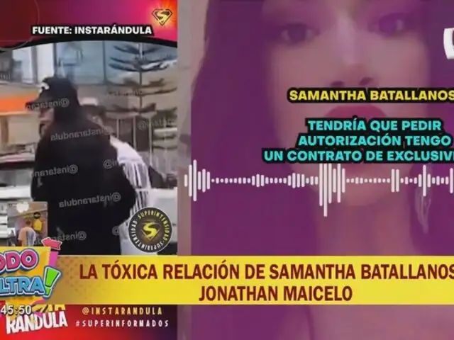 Captan a Samantha Batallanos junto a Jonathan Maicelo en San Isidro