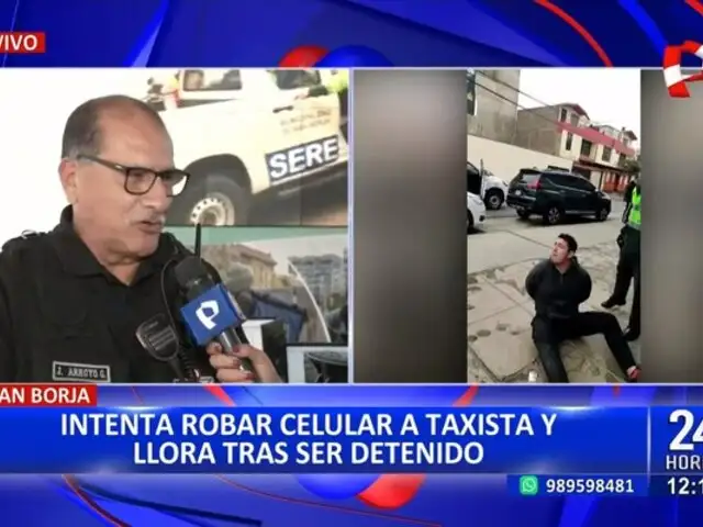 San Borja: ladrón se pone a llorar tras ser detenido por intento de robo